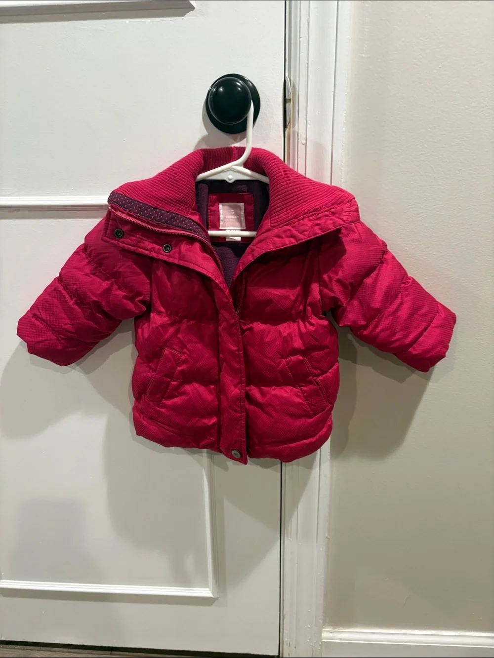 Old Navy Bright Pink Quilted Puffer Jacket for Kids